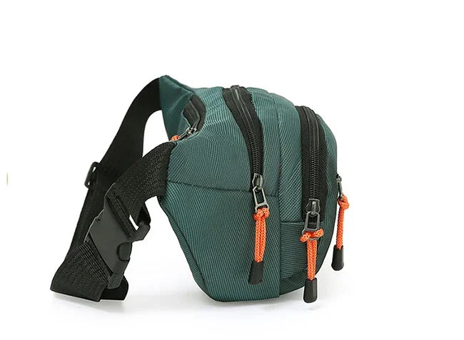 Multifunctional unisex waist bag with large capacity and waterproof properties