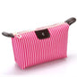 Striped "Dumpling" Style Makeup Bag – Foldable