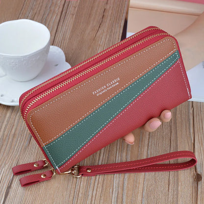 Large women's leather wallets with an elegant design