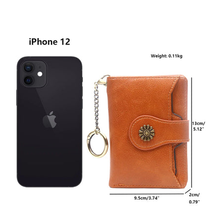 Retro leather women's wallet