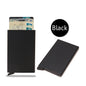 Slim and minimalist metal RFID card holder for men and women