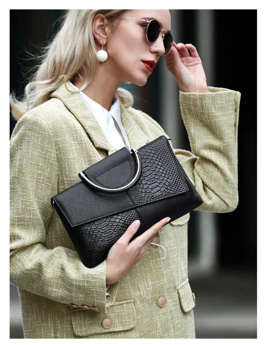 High-Quality Soft Leather Women's Bag (Crossbody/Shoulder/Handheld) – Modern and Sophisticated Design