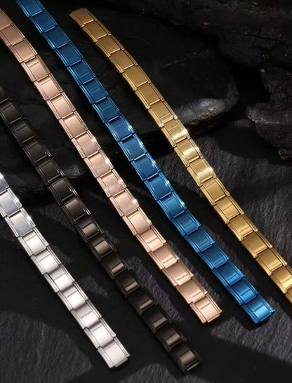 Italian-Style Square-Link Stainless Steel Bracelets – Unisex – Flexible Italian Links