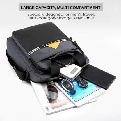 High-capacity, high-quality men's shoulder bag, made of waterproof and multifunctional Oxford fabric