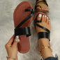 Women's minimalist thong sandals, flat style for comfort at home