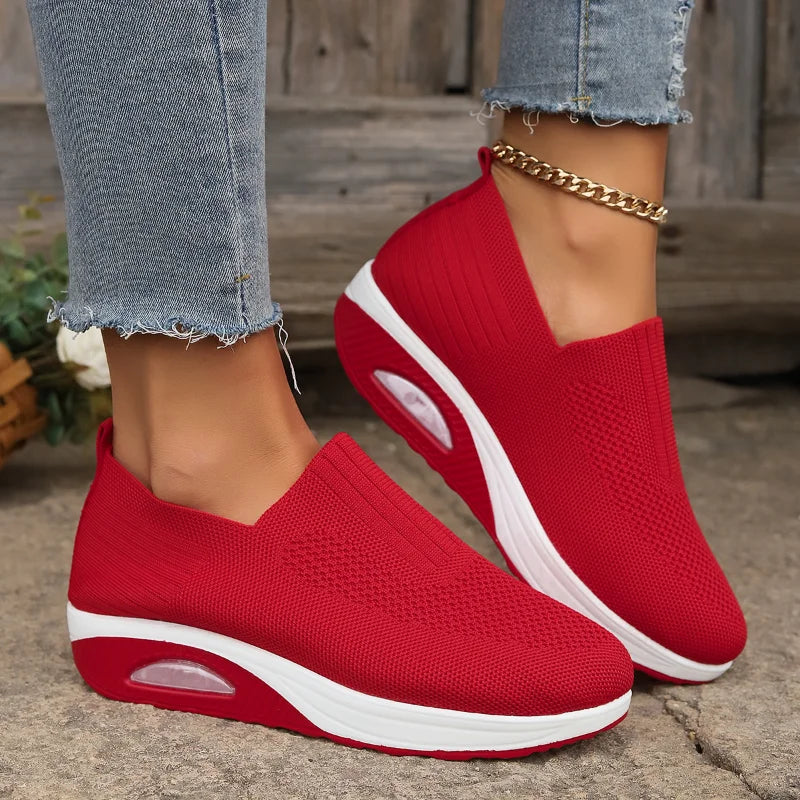Women's sneakers with cushioning, non-slip, orthopedic, platform, breathable