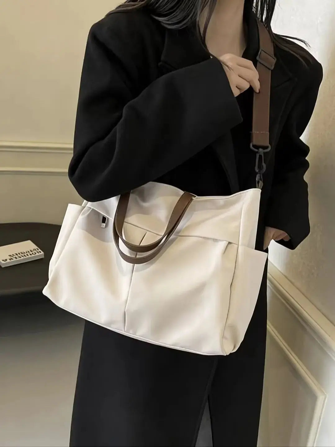 Women's Large-Capacity Nylon Tote Bag (Shoulder or Hand-Carry)