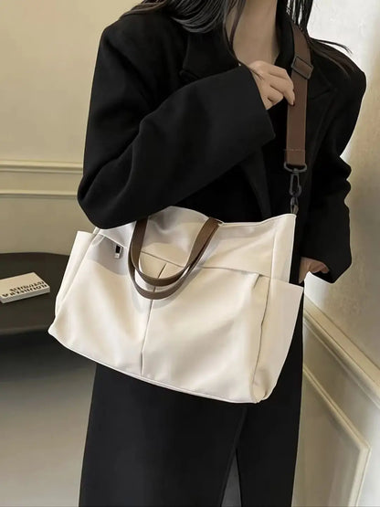 Women's Large-Capacity Nylon Tote Bag (Shoulder or Hand-Carry)