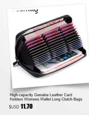 Women's wallet in genuine leather with RFID for card