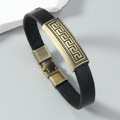 Vintage leather bracelet for men