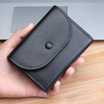 Charming small women's wallet in leather with card slots