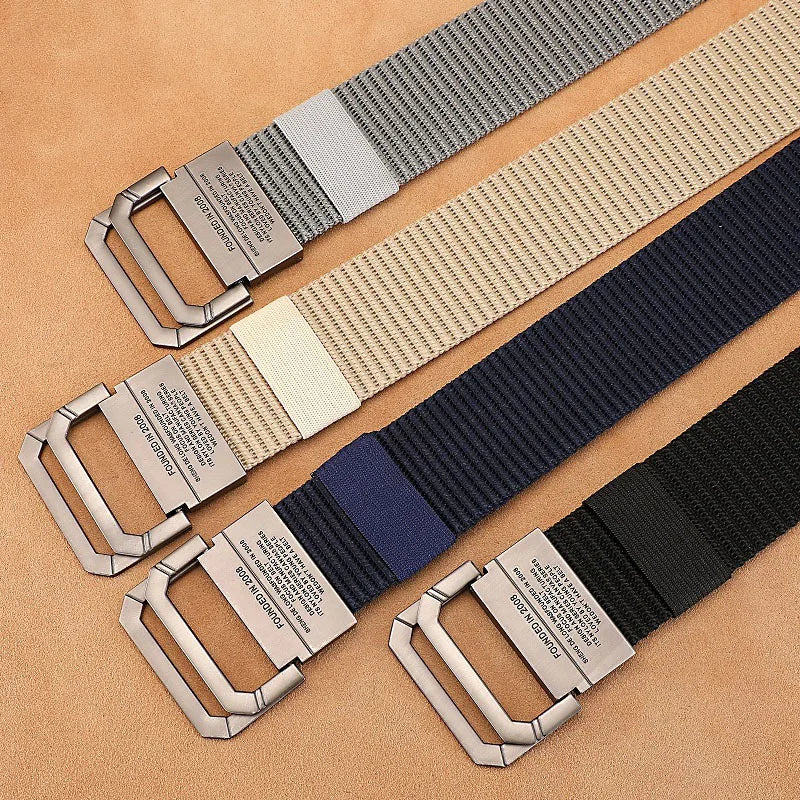 Elegant, casual, tactical men's belt in nylon fabric, military style, to wear with jeans