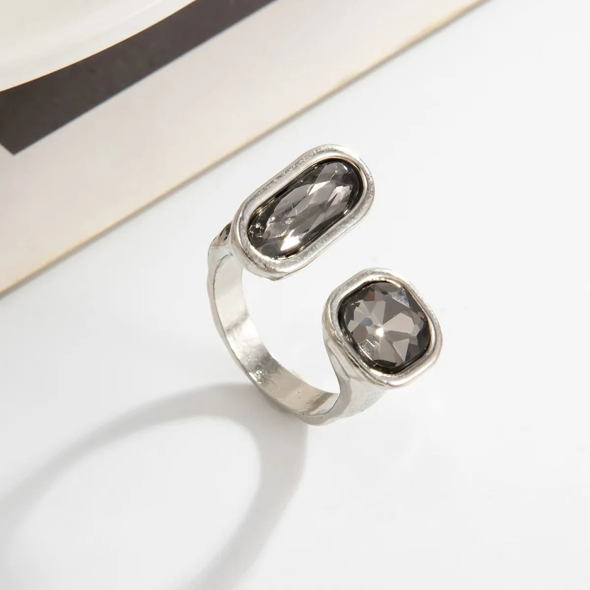 Minimalist Geometric Adjustable Open Ring