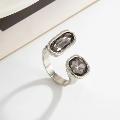 Minimalist Geometric Adjustable Open Ring