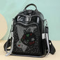 Women's multifunctional backpack with a modern design, made of anti-theft synthetic leather, stylish, beautiful and spacious