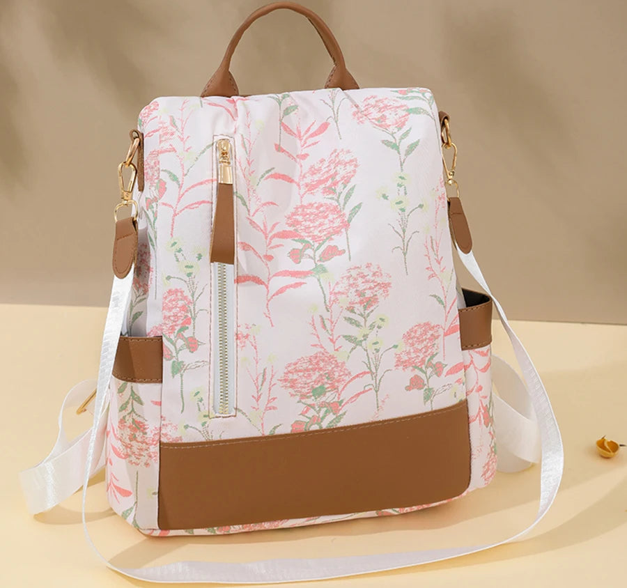 Women's Leather Backpack with Anti-Theft Design – Multifunctional and High-Capacity