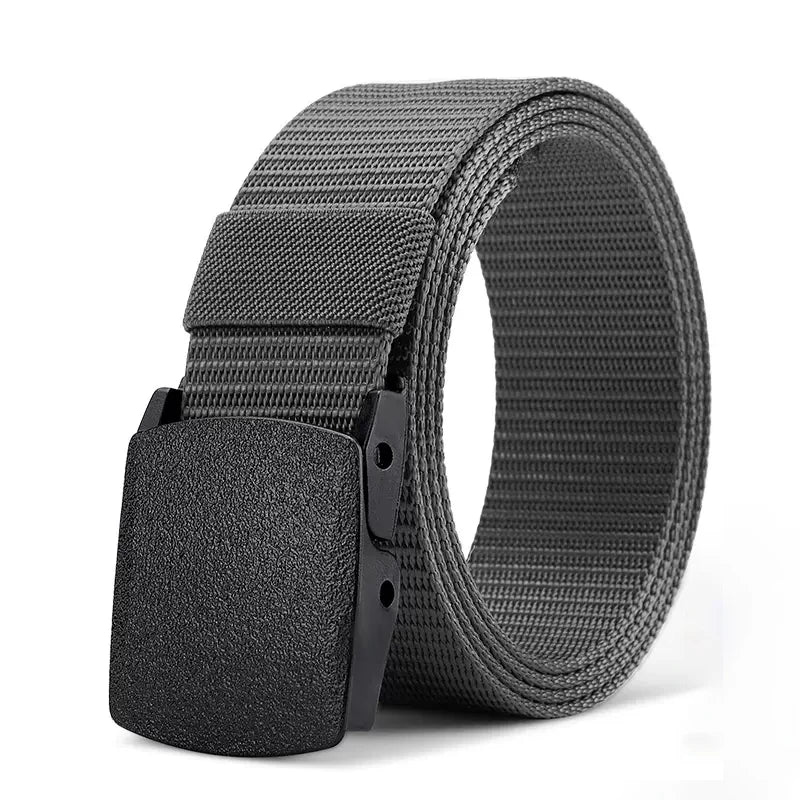 Men's casual canvas belt for outdoor activities, tactical nylon, sports