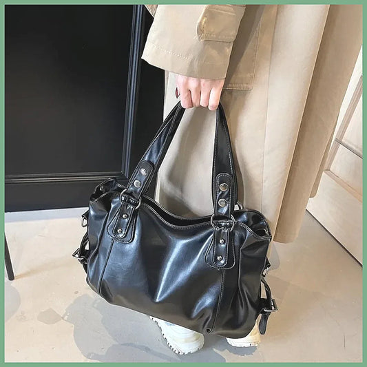Stylish, large-capacity retro women's shoulder/crossbody bag