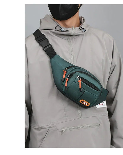 Multifunctional unisex waist bag with large capacity and waterproof properties
