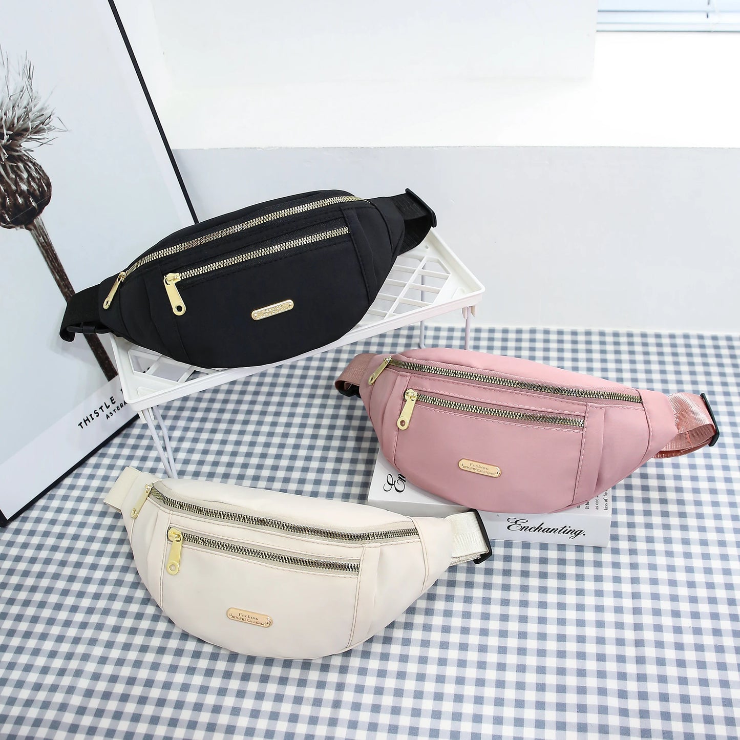 Lightweight crossbody fanny pack for women and men, ideal for running, walking, traveling, and exercising