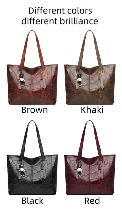 Stylish and elegant women's square tote bag with a horizontal zipper, suitable for carrying by hand or on the shoulder