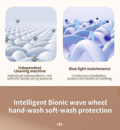 Fully Automatic Portable Mini Washer with Spin-Dry Function (220V) for Underwear and Children's Clothing