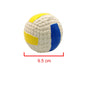 Soft latex ball with a squeaker for small and large dogs. Shaped like a game ball such as rugby, tennis, volleyball, soccer, and basketball. Engages your pet in play and helps clean their teeth