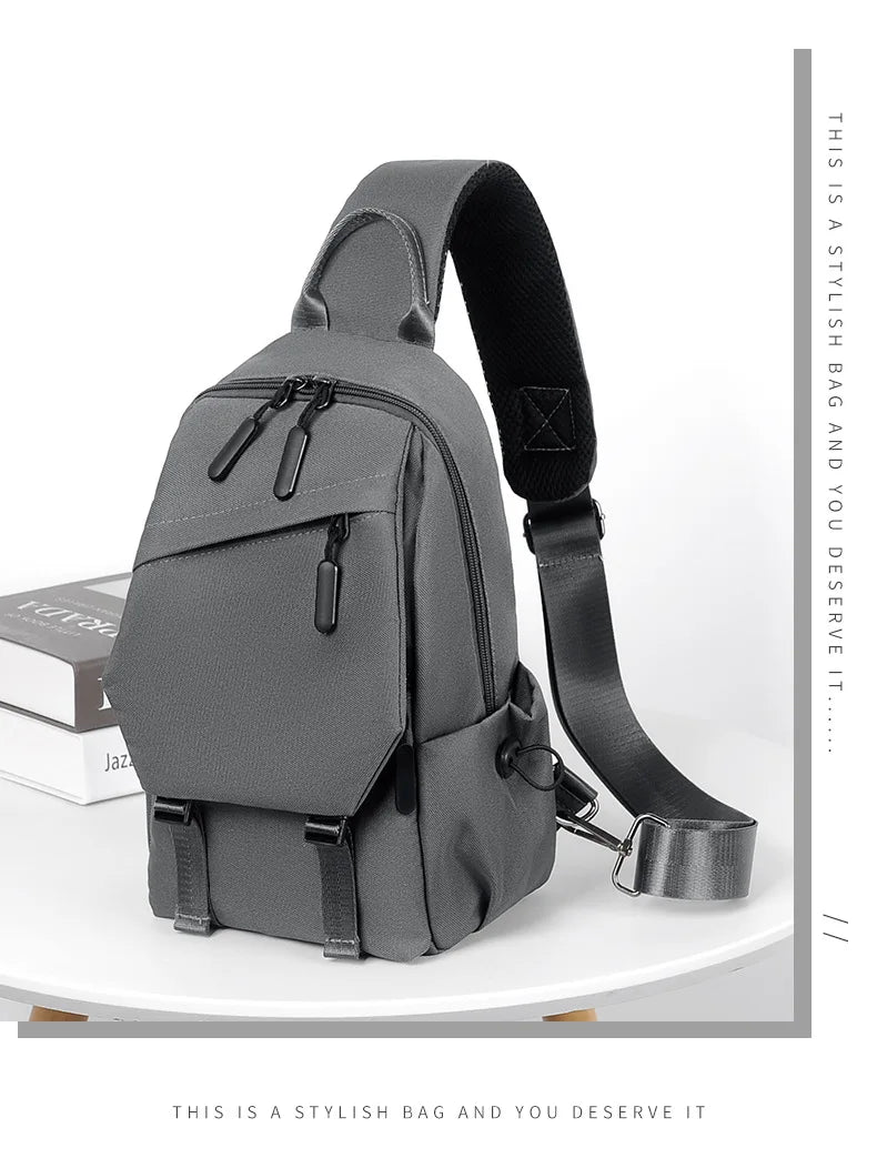 Men's single shoulder crossbody backpack, handheld, for outdoor activities, gym