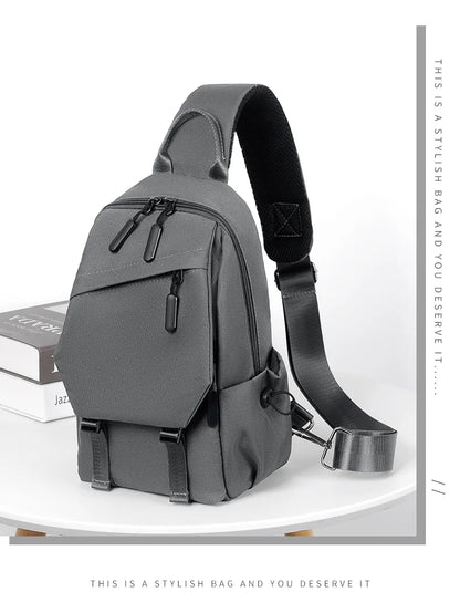 Men's single shoulder crossbody backpack, handheld, for outdoor activities, gym