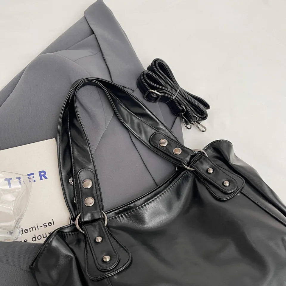 Stylish, large-capacity retro women's shoulder/crossbody bag