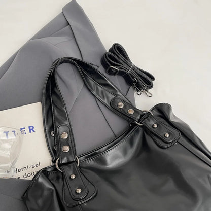 Stylish, large-capacity retro women's shoulder/crossbody bag