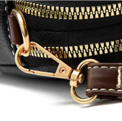 Women's genuine leather handbag with flap, luxurious, messenger style, crossbody
