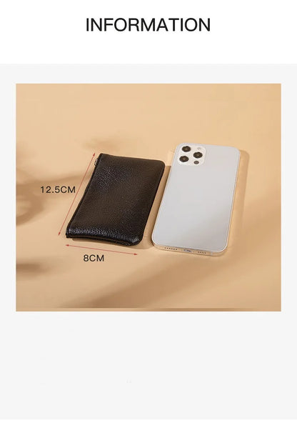 Small and elegant women's wallet with zipper closure, card holder and key holder