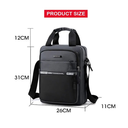 High-capacity, high-quality men's shoulder bag, made of waterproof and multifunctional Oxford fabric