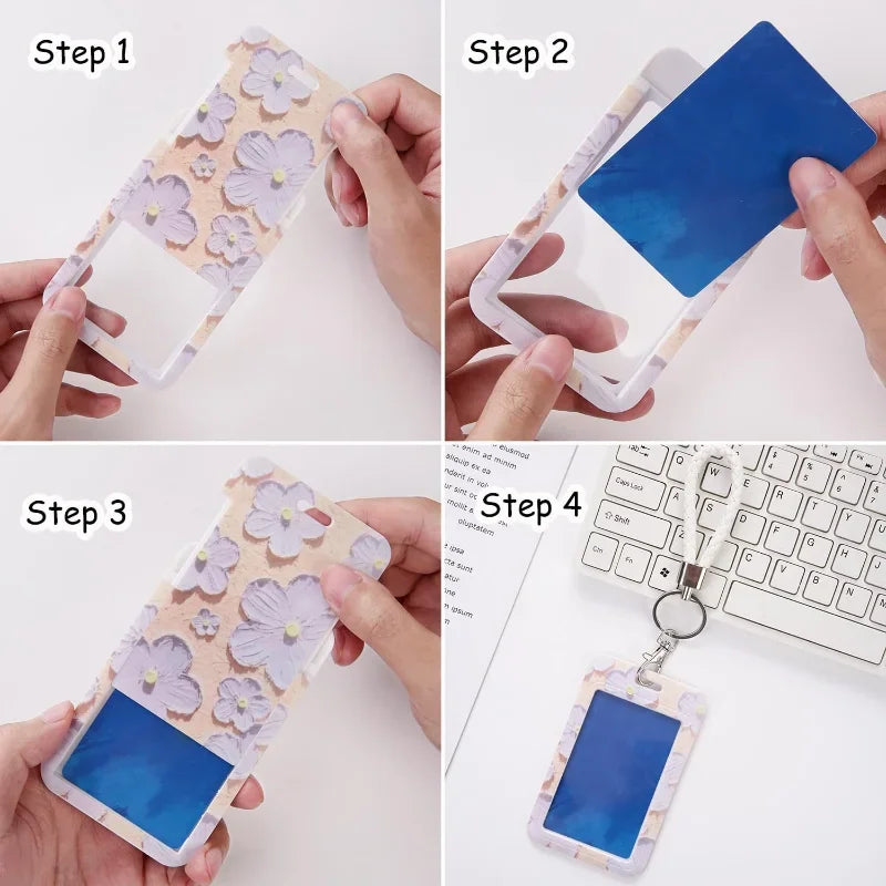 Women's card holder with keychain