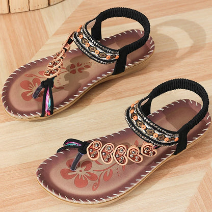 Women's bohemian style flip-flops