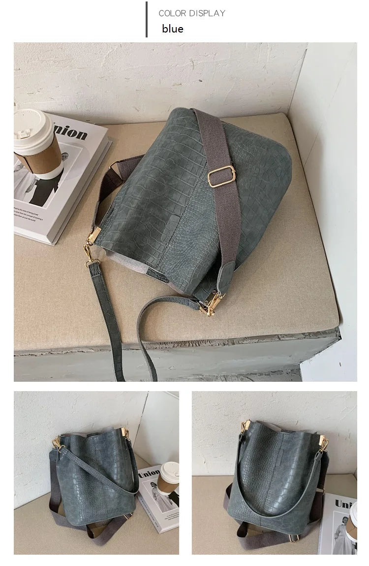 Elegant vintage women's leather handbag