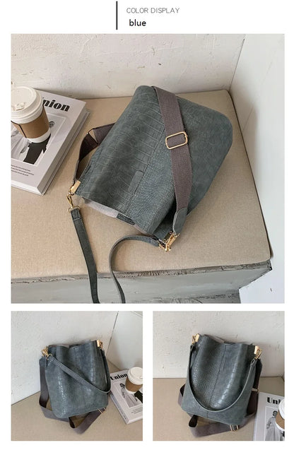 Elegant vintage women's leather handbag