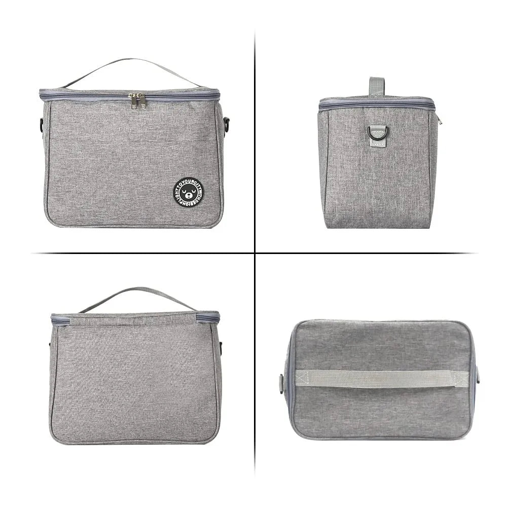 Portable insulated lunch bag, waterproof, for storing food