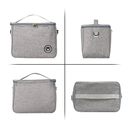 Portable insulated lunch bag, waterproof, for storing food