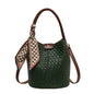 Modern and elegant women's bag in a solid color with a braided effect, ideal for use as a shoulder bag, crossbody bag or handbag