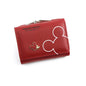 Girls' wallet for teenagers with cartoon letter print and three folds