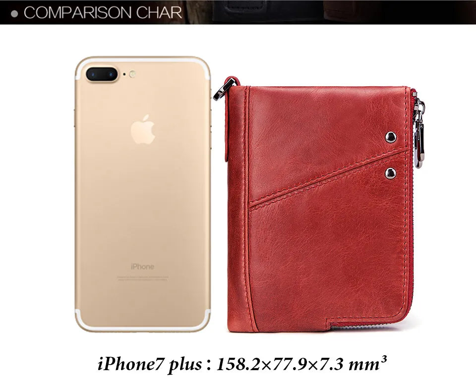 Unisex wallet in genuine leather, compact, with a sophisticated design and RFID-protected compartment for cards