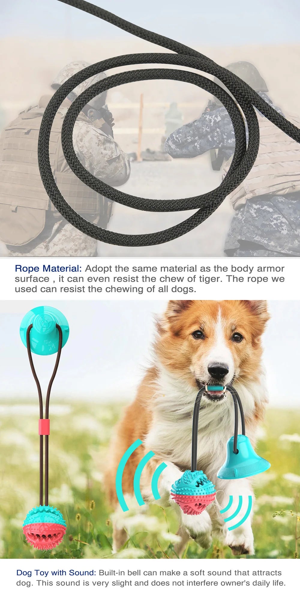 Interactive silicone toy with suction cup for dogs, ideal for chewing and cleaning teeth
