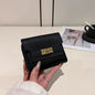 Retro women's wallet with multiple card slots, multifunctional with three folds.