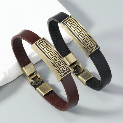 Vintage leather bracelet for men