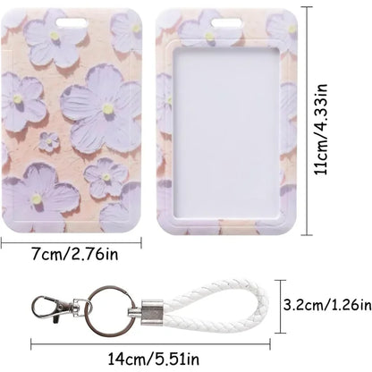 Women's card holder with keychain