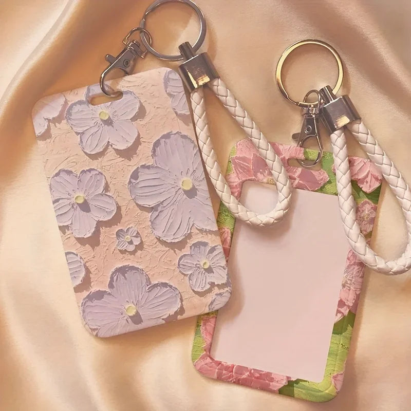 Women's card holder with keychain