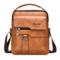 Men's crossbody bag with zipper closure, made of synthetic leather and with ample storage capacity