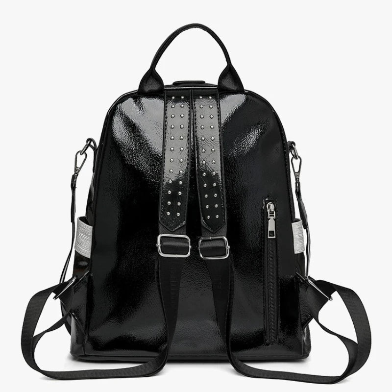 Women's multifunctional backpack with a modern design, made of anti-theft synthetic leather, stylish, beautiful and spacious